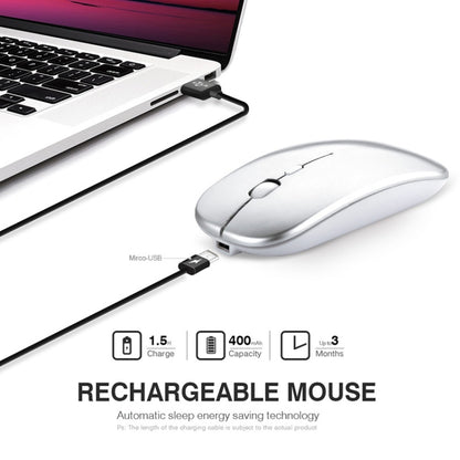 Inphic PM1 Office Mute Wireless Laptop Mouse, Style:Battery Display(Space Silver) - Computer & Networking by Inphic | Online Shopping UK | buy2fix