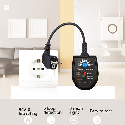 S2001 Socket Phase Detector Multi-Function Three-Phase Loop Socket Circuit Leakage Detector, EU Plug - Consumer Electronics by buy2fix | Online Shopping UK | buy2fix