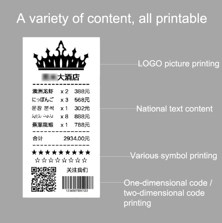 58HB6 Portable Bluetooth Thermal Printer Label Takeaway Receipt Machine, Supports Multi-Language & Symbol/Picture Printing, Model: EU Plug (English) - Consumer Electronics by buy2fix | Online Shopping UK | buy2fix