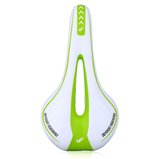 YAFEE YF-1018 Mountain Bike Saddle Bicycle Riding Saddle Bicycle Saddle(White Green) - Outdoor & Sports by YAFEE | Online Shopping UK | buy2fix