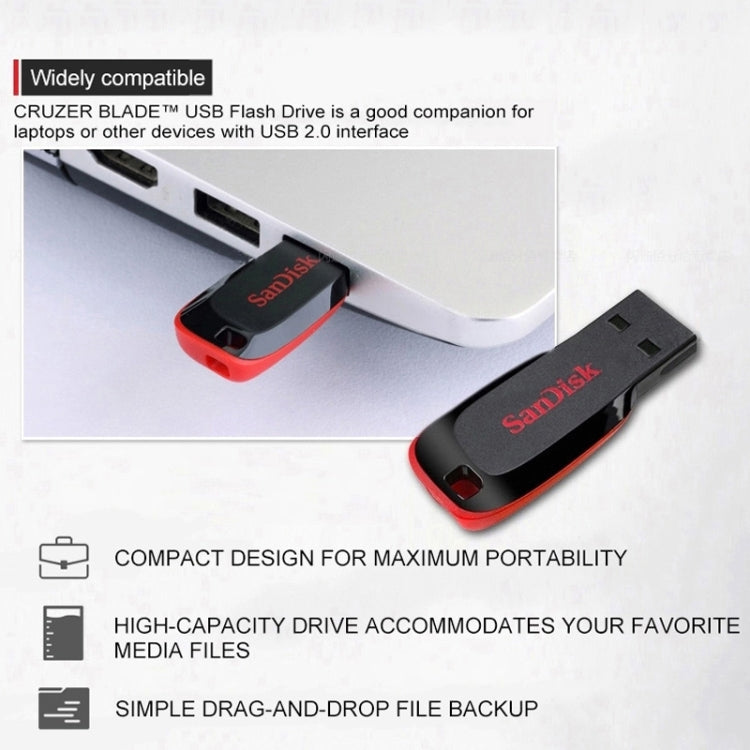 SanDisk CZ50 Mini Office USB 2.0 Flash Drive U Disk, Capacity: 16GB - USB Flash Drives by SanDisk | Online Shopping UK | buy2fix