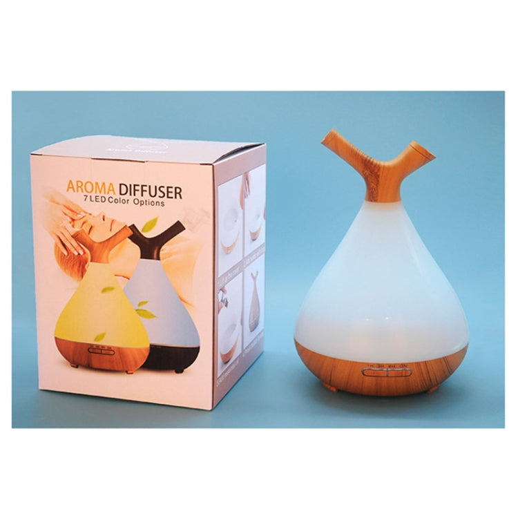 YCTA-008 Household Mute Small Wood Grain Colorful Light Aroma Diffuser Night Tree Air Humidifier, Product specifications: UK Plug(Deep Wood Grain) - Home & Garden by buy2fix | Online Shopping UK | buy2fix