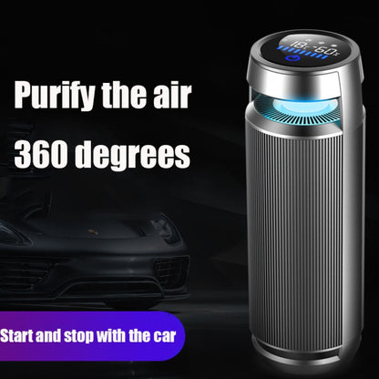 C360 Aluminum Alloy Negative Ion Car Cup Holder Type Deodorizing Air Purifier - Air Purifier by buy2fix | Online Shopping UK | buy2fix