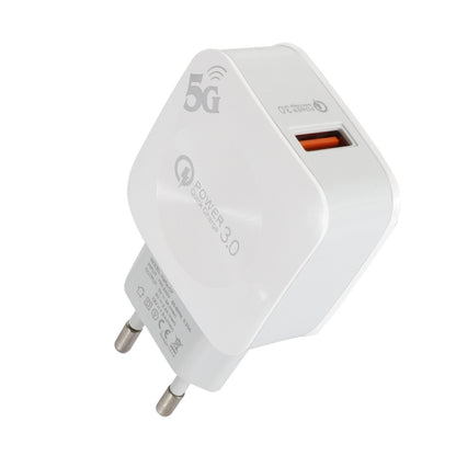 USB Fast Charge Travel Charger Adapter(EU Plug White) - Mobile Accessories by buy2fix | Online Shopping UK | buy2fix