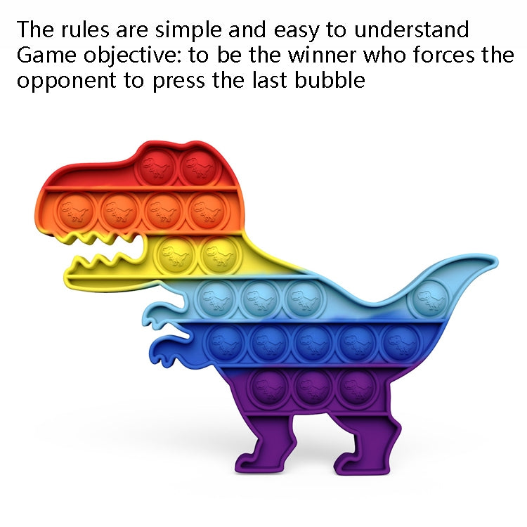 5 PCS Children Math Logic Educational Toys Silicone Pressing Parent-Child Game, Style: Dinosaur (Rainbow) - Squeeze Toys by buy2fix | Online Shopping UK | buy2fix