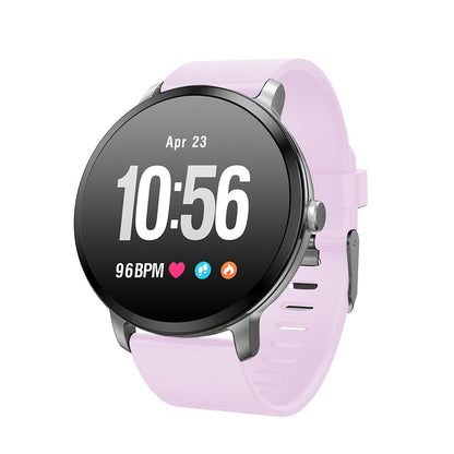 V11 Smartwatch Real-time Heart Rate Blood Pressure Monitor Multi-sport mode Breathing Light Smart Watch for Android IOS Phone(Pink Silicone) - Smart Wear by buy2fix | Online Shopping UK | buy2fix