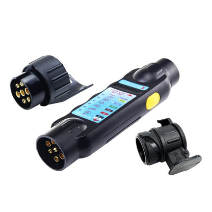 TS170E-Z 12V Car Resistance Trailer Plug Socket Trailer Tester Connector Recorder With 2 Conversion Heads EU Plug - In Car by buy2fix | Online Shopping UK | buy2fix