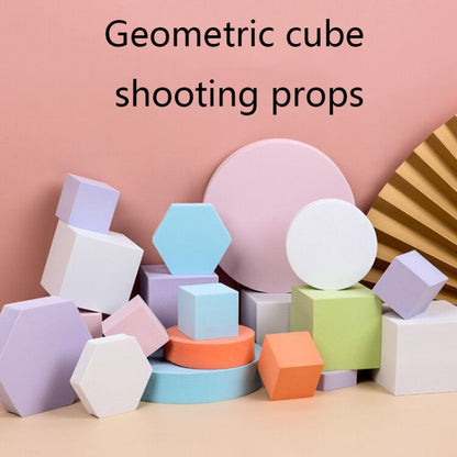 8 PCS Geometric Cube Photo Props Decorative Ornaments Photography Platform, Colour: Large Lake Blue Cylinder - Camera Accessories by buy2fix | Online Shopping UK | buy2fix