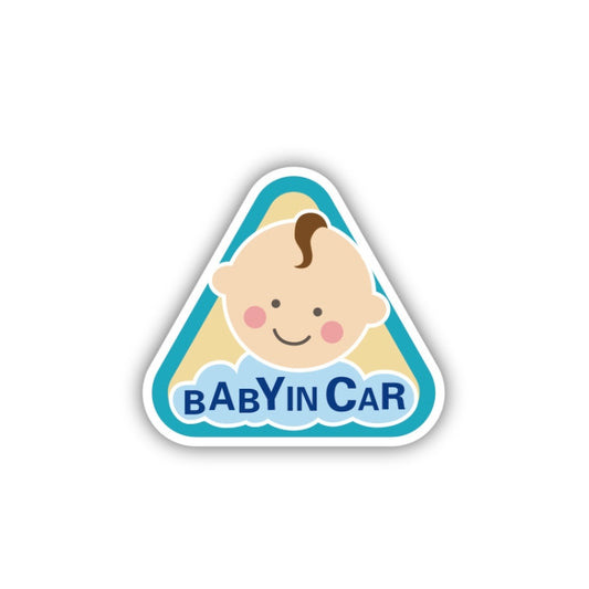 10 PCS There Is A Baby In The Car Stickers Warning Stickers Style: CT203 Baby O Boy Triangle Magnetic Stickers - Warning Sticker by buy2fix | Online Shopping UK | buy2fix