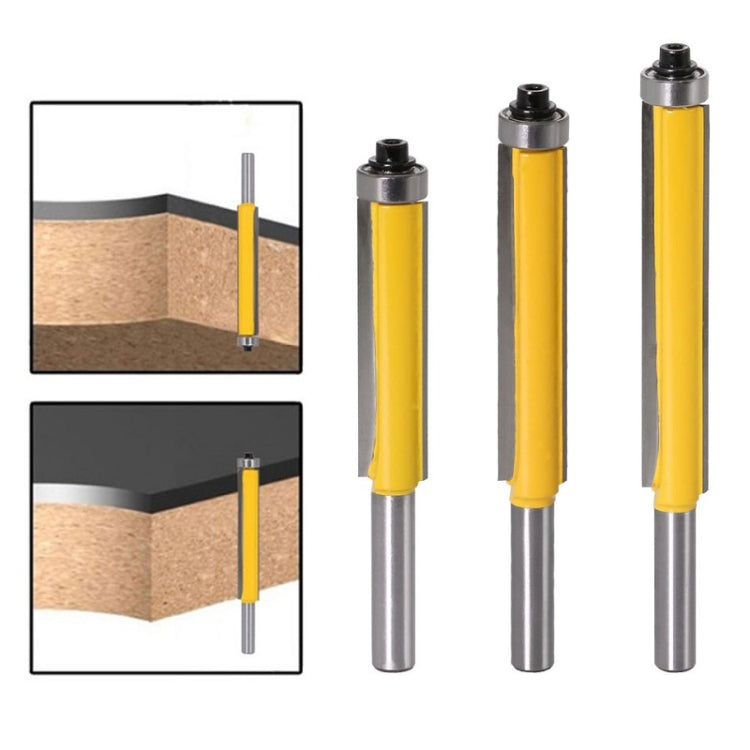 8-Handle Extended Trimming Cutter With Bearing Woodworking Line Milling Cutter, Specification: 8x1/2x76.2mm - Others by buy2fix | Online Shopping UK | buy2fix