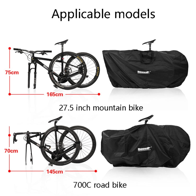 Rhinowalk RM262 26-27.5 Inch Mountain Bike Convenient Storage Bag(Black) - Bicycle Bags by Rhinowalk | Online Shopping UK | buy2fix