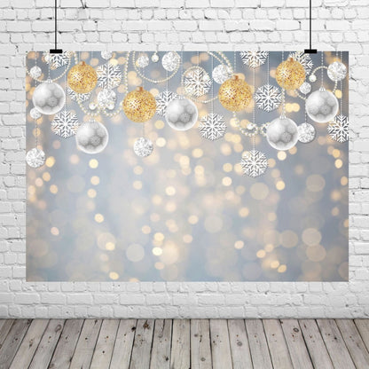 2.1m X 1.5m Christmas Ball Snowflake Party Decorative Photography Background - Camera Accessories by buy2fix | Online Shopping UK | buy2fix