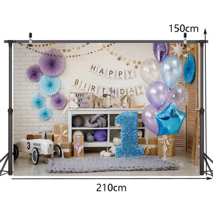 2.1m x 1.5m One Year Old Birthday Photography Background Cloth Birthday Party Decoration Photo Background(586) - Camera Accessories by buy2fix | Online Shopping UK | buy2fix