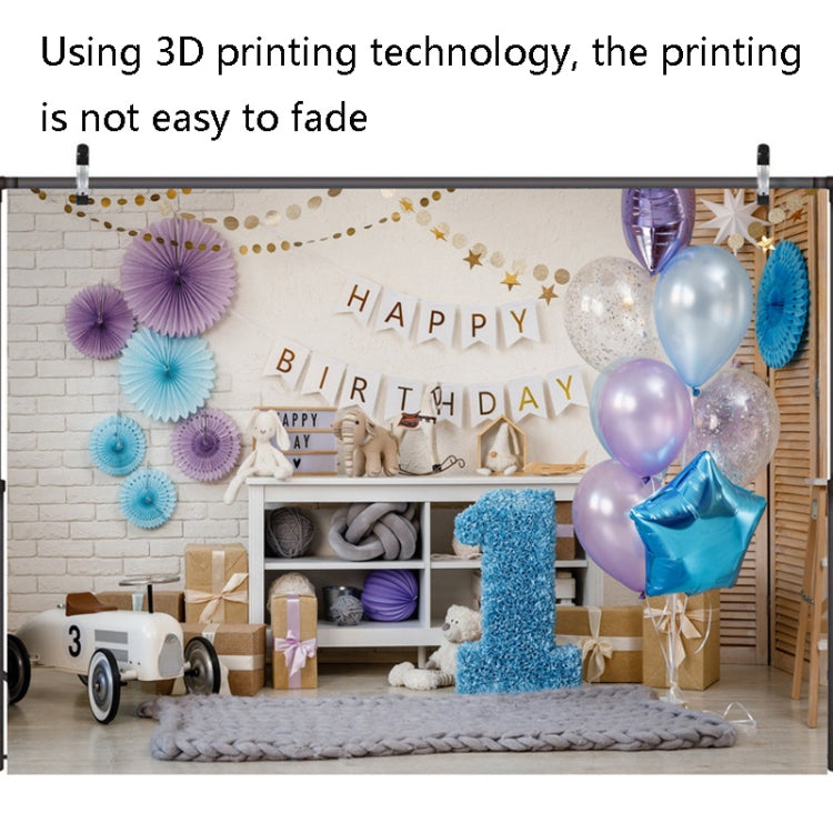 2.1m x 1.5m One Year Old Birthday Photography Background Cloth Birthday Party Decoration Photo Background(585) - Camera Accessories by buy2fix | Online Shopping UK | buy2fix