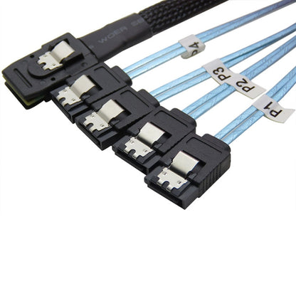 Mini SAS 36Pin SFF 8087 To 4 X 7P SATA Server ,Cable Length: 50cm - eSATA & SATA & IDE by buy2fix | Online Shopping UK | buy2fix