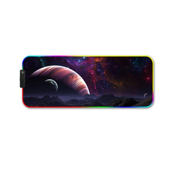 250x350x3mm F-01 Rubber Thermal Transfer RGB Luminous Non-Slip Mouse Pad(Vast Starry Sky) - Mouse Pads by buy2fix | Online Shopping UK | buy2fix