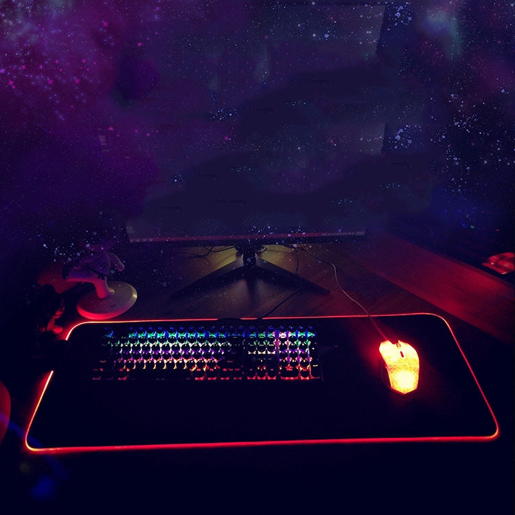 250x350x3mm F-01 Rubber Thermal Transfer RGB Luminous Non-Slip Mouse Pad(Vast Starry Sky) - Mouse Pads by buy2fix | Online Shopping UK | buy2fix