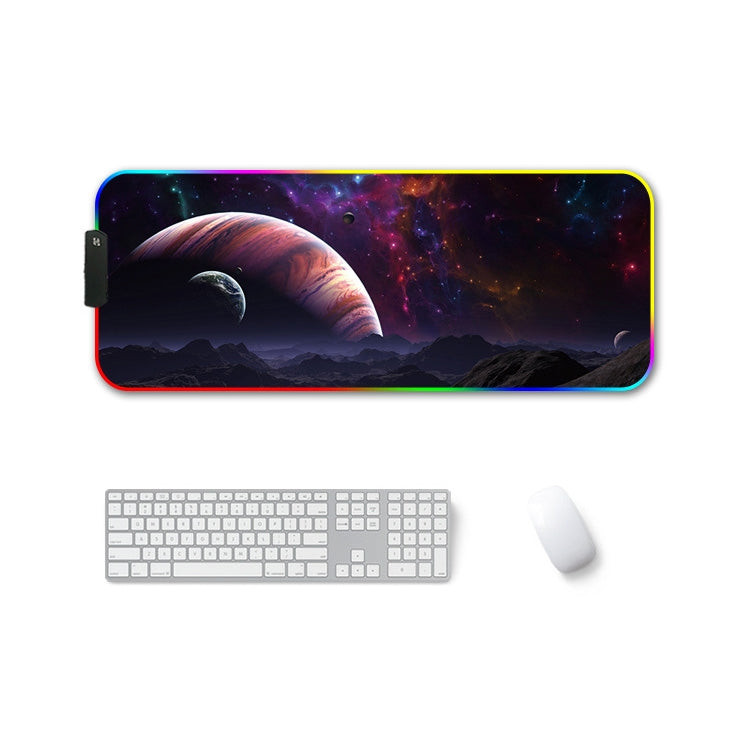 250x350x4mm F-01 Rubber Thermal Transfer RGB Luminous Non-Slip Mouse Pad(Vast Starry Sky) - Mouse Pads by buy2fix | Online Shopping UK | buy2fix