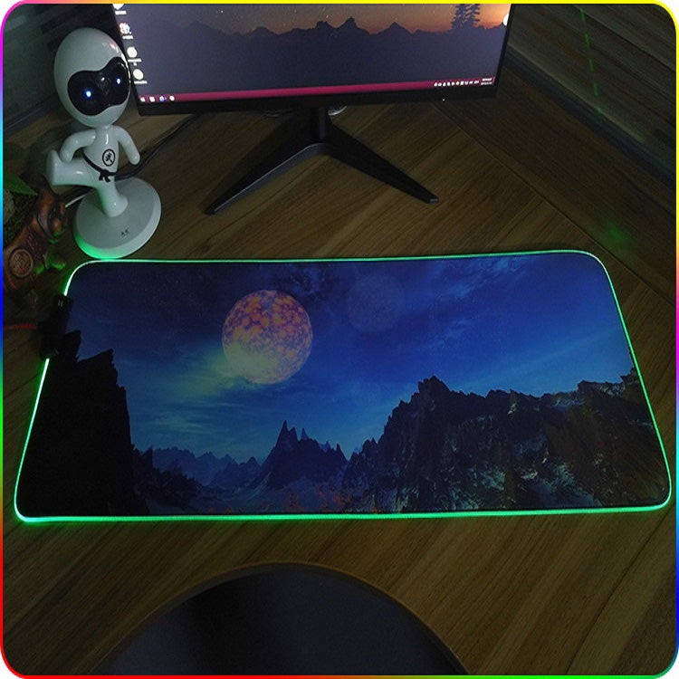 300x800x3mm F-01 Rubber Thermal Transfer RGB Luminous Non-Slip Mouse Pad(Colorful Brick) - Mouse Pads by buy2fix | Online Shopping UK | buy2fix