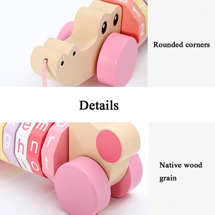 Children Number Puzzle Arithmetic Multicolor Rotating Shaft Baby Early Education Wooden Teaching Kids, Style: Bear Pink - Math Toys by buy2fix | Online Shopping UK | buy2fix