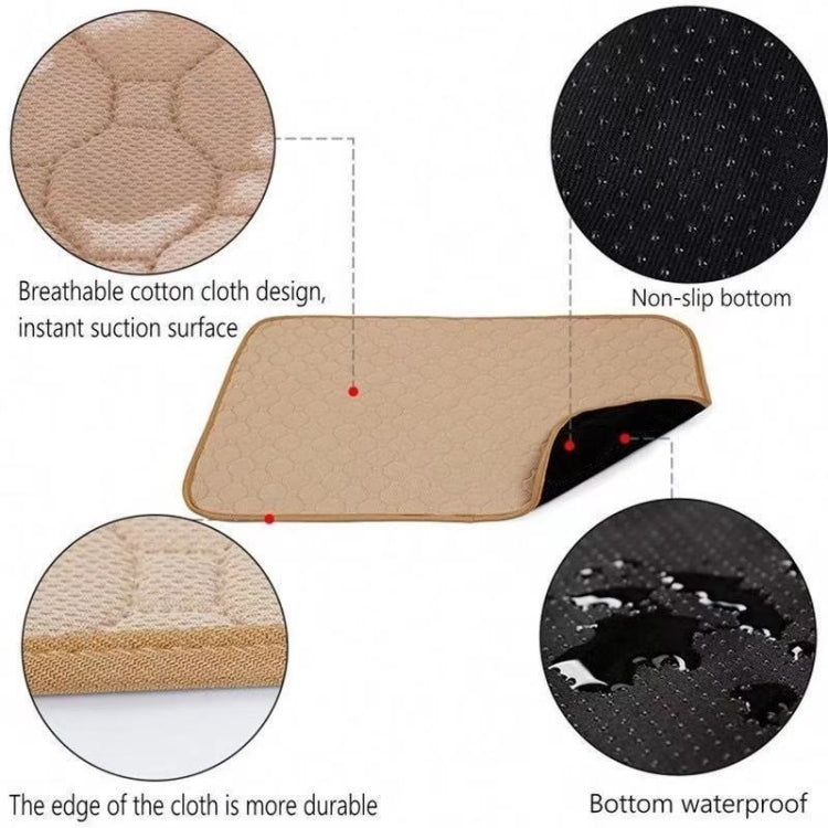 67x50cm Car Pet Injection Pad Waterproof Pad Cat Dog Sofa Waterproof Diapholic Carpet Water Absorbing Pad(Beige) - Seat Accessories by buy2fix | Online Shopping UK | buy2fix