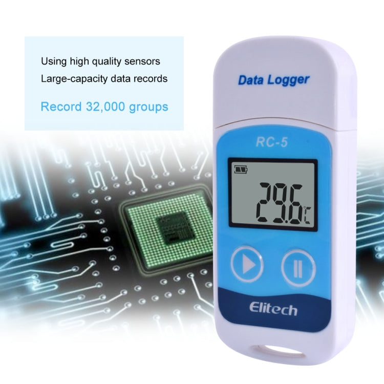 TTE35065 Digital USB Temperature Data Logger for Warehouse Storage, Refrigerated, Cold Storage and Laboratory - Home & Garden by buy2fix | Online Shopping UK | buy2fix
