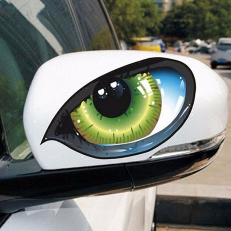 10 PCS Car Reflective Car Sticker Rearview Mirror Eye Funny Sticker 3D Scratch Blocking Body Sticker Decorative Sticker(Green) - 3D Creative Stickers by buy2fix | Online Shopping UK | buy2fix