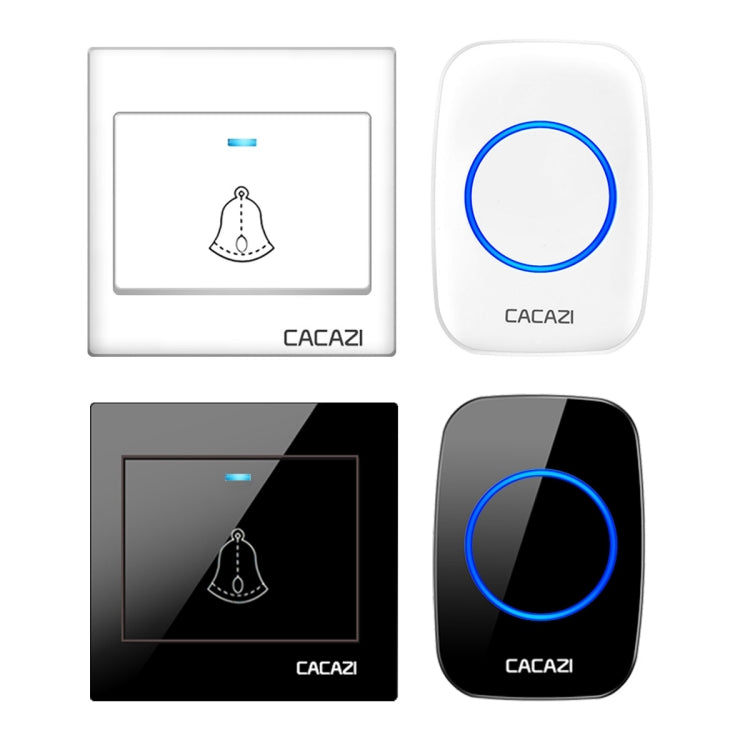 CACAZI H10 1 For 1 Wireless Smart Doorbell without Battery, Plug:US Plug(White) - Security by CACAZI | Online Shopping UK | buy2fix