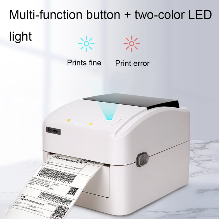 Xprinter XP-420B 108mm Express Order Printer Thermal Label Printer, Style:USB+Bluetooth(US Plug) - Consumer Electronics by Xprinter | Online Shopping UK | buy2fix