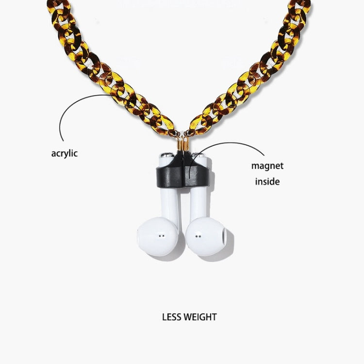 Wireless Earphones Acrylic Strong Magnetic Anti-Lost Chain For AirPods(Leopard) - Apple Accessories by buy2fix | Online Shopping UK | buy2fix