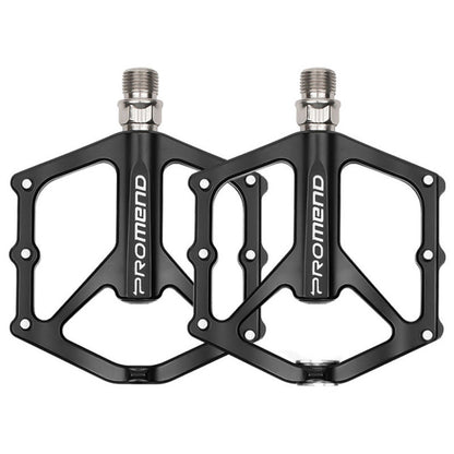 1 Pair PROMEND PD-M46 Bicycle Pedal Aluminum Alloy CNC Bearing Palin Pedal(Black) - Pedals by PROMEND | Online Shopping UK | buy2fix