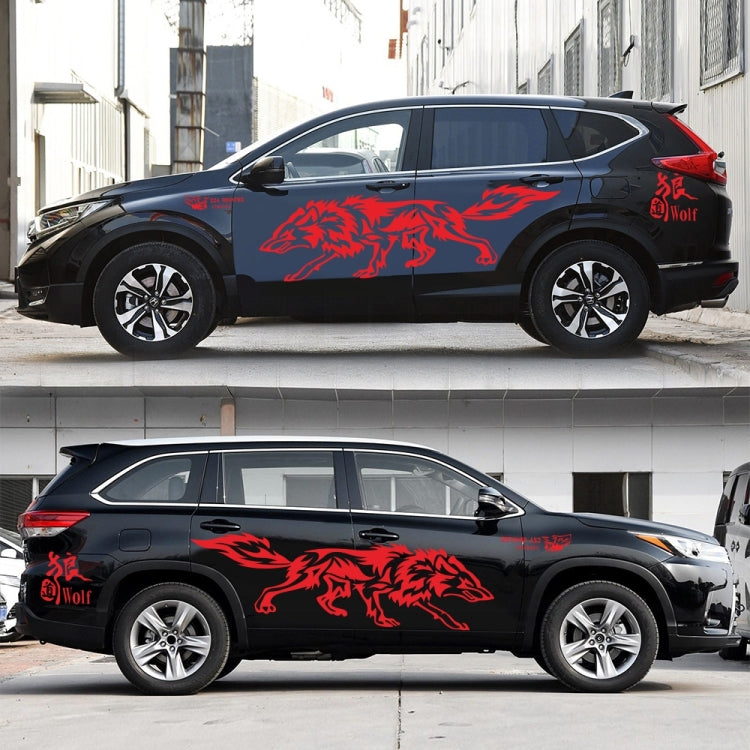 D-70 Wolf Totem Car Stickers Car Personality Modified Car Stickers(Red) - In Car by buy2fix | Online Shopping UK | buy2fix