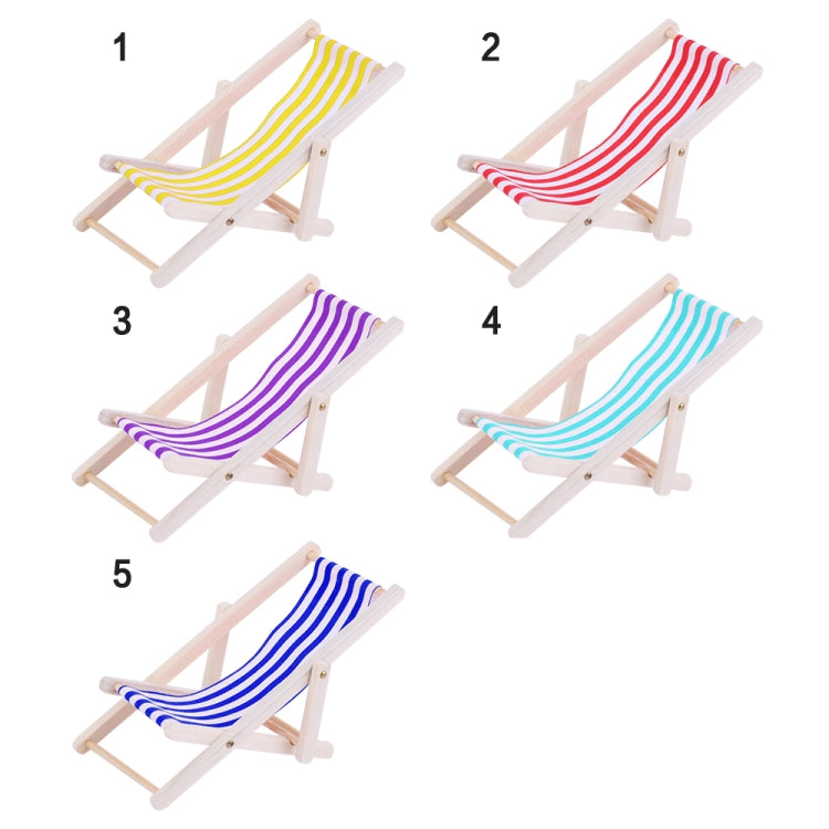 2 PCS 1:12 Beach Lounge Chair Simulation Model Outdoor Beach Scene Shooting Props Can Be Folded(Sky Blue) - Camera Accessories by buy2fix | Online Shopping UK | buy2fix