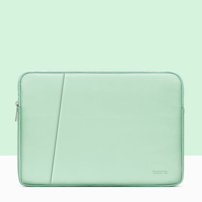 Baona BN-Q004 PU Leather Laptop Bag, Colour: Double-layer Mint Green, Size: 15/15.6 inch - 15 inch by Baona | Online Shopping UK | buy2fix