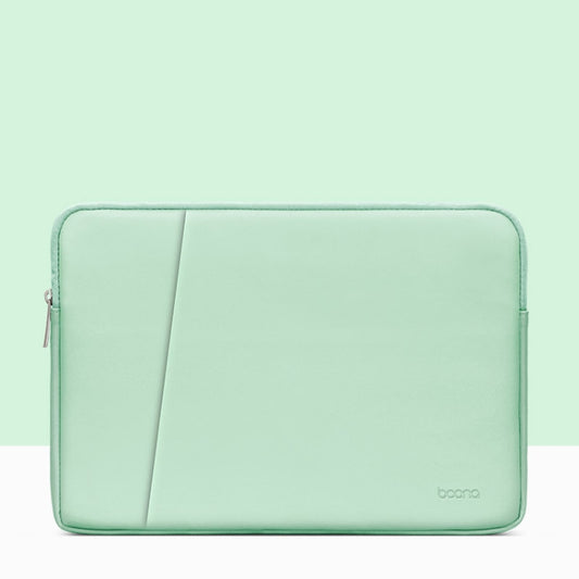 Baona BN-Q004 PU Leather Laptop Bag, Colour: Double-layer Mint Green, Size: 15/15.6 inch - 15 inch by Baona | Online Shopping UK | buy2fix