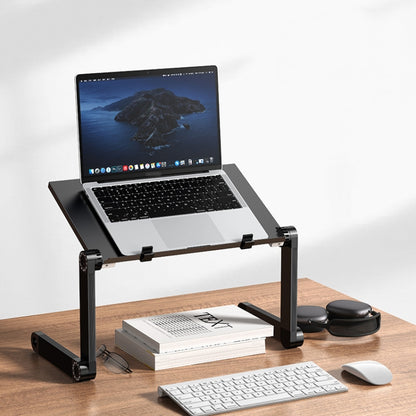 Oatsbasf Folding Computer Desk Laptop Stand Foldable Lifting Heightening Storage Portable Rack,Style: L02  Black - Laptop Stand by Oatsbasf | Online Shopping UK | buy2fix