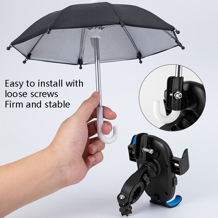 CYCLINGBOX BG-2935 Bicycle Mobile Phone Bracket With Umbrella Waterproof Navigation Electric Car Mobile Phone Frame, Style: Handlebar Installation (Blue) - Outdoor & Sports by CYCLINGBOX | Online Shopping UK | buy2fix