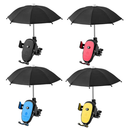 CYCLINGBOX BG-2935 Bicycle Mobile Phone Bracket With Umbrella Waterproof Navigation Electric Car Mobile Phone Frame, Style: Handlebar Installation (Yellow) - Outdoor & Sports by CYCLINGBOX | Online Shopping UK | buy2fix