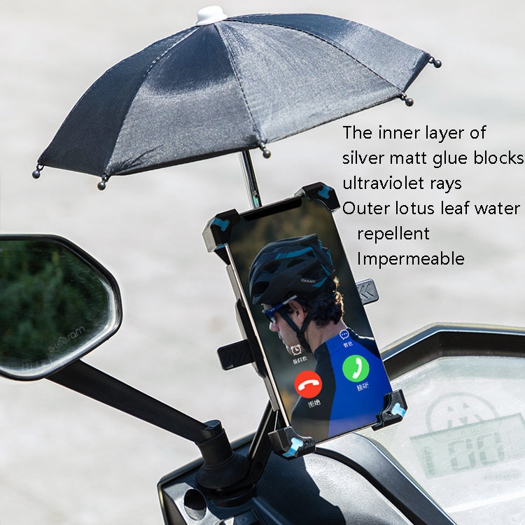 CYCLINGBOX Bicycle Mobile Phone Bracket With Parasol Rider Mobile Phone Frame, Style: Handlebar Installation (Yellow) - Holders by CYCLINGBOX | Online Shopping UK | buy2fix