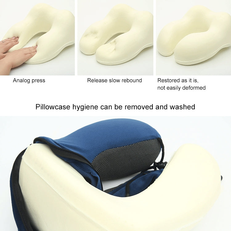Magnetic Memory Foam U-shaped Pillow Suitable for Travel Solid Pillows(Navy blue) - Cushions & Pillows by buy2fix | Online Shopping UK | buy2fix