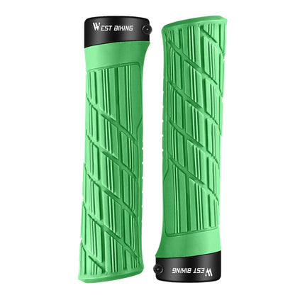 WEST BIKING Bicycle Anti-Skid And Shock-Absorbing Comfortable Grip Cover(Grass Green) - Decorative Accessories by WEST BIKING | Online Shopping UK | buy2fix