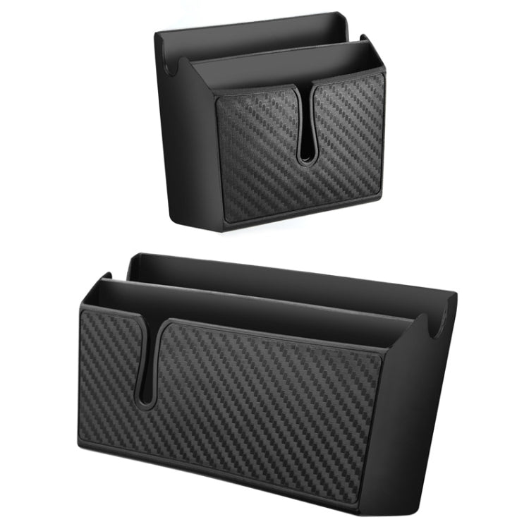 2 PCS DM-020 Car Sticky Carbon Fiber Storage Bag Car Mobile Phone Storage Box Small - In Car by buy2fix | Online Shopping UK | buy2fix