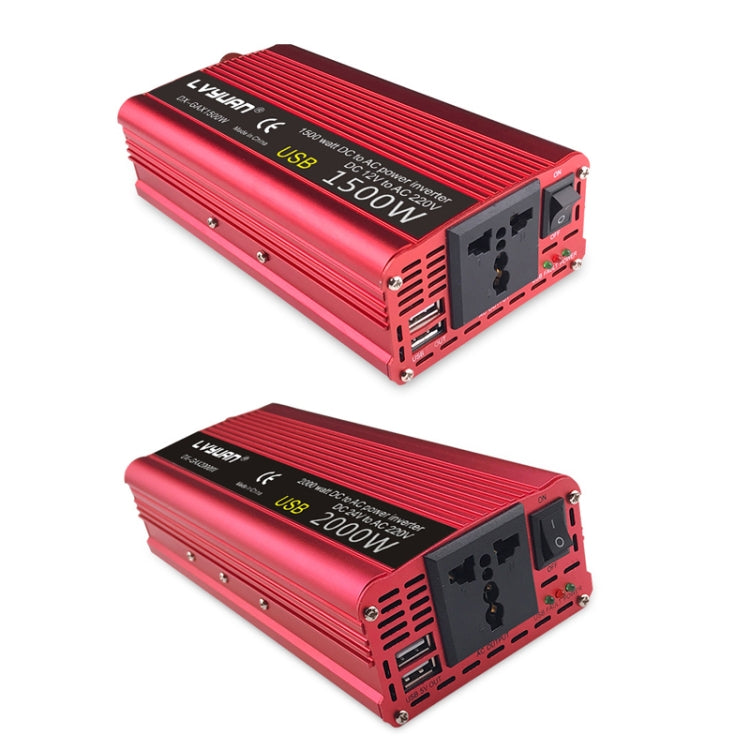 LVYUAN Car Inverter Dual USB Power Converter, Specification: 12V to 220V 1500W AU Plug - In Car by LVYUAN | Online Shopping UK | buy2fix