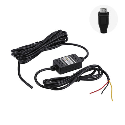 H516 Recording Step-down Line Shrinkage Video Car Charger Line Parking Monitoring Three-Core Power Cord, Model: Without Fuse(Micro Straight) - In Car by buy2fix | Online Shopping UK | buy2fix