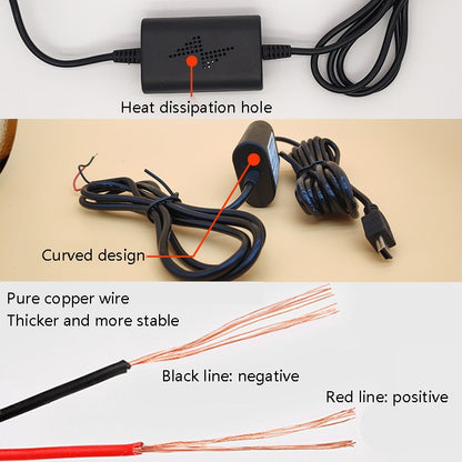 2 PCS Car OBD Low-Voltage Protection Parking Monitor Power Cord 12V Turn 5V 2.5A Step-down Line, Specification: Micro Right Elbow - In Car by buy2fix | Online Shopping UK | buy2fix