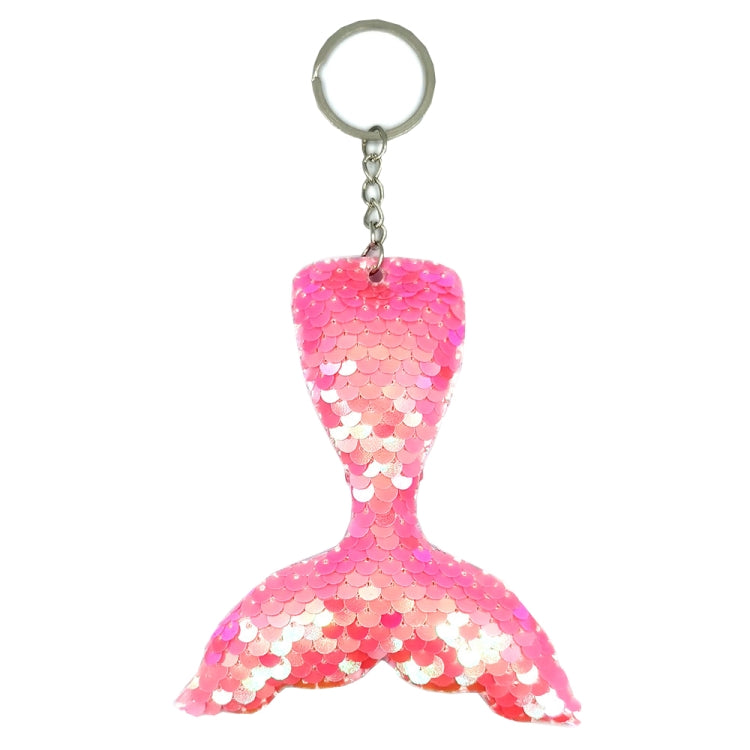 10 PCS Reflective Mermaid Keychain Sequins Mermaid Tail Accessories Car Luggage Pendant(AB Pink 48) - In Car by buy2fix | Online Shopping UK | buy2fix