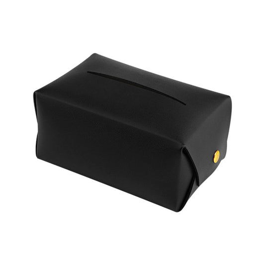 2 PCS Car Leather Tissue Box Home Paper Towel Storage Box(Black) - In Car by buy2fix | Online Shopping UK | buy2fix