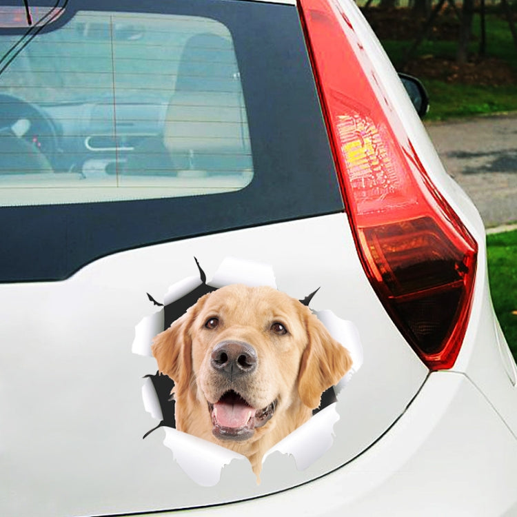 4 PCS 3D Simulation Animal Personality Car Stickers Glass Car Door Scratches Decorative Occlusion Stickers(Dog Head) - In Car by buy2fix | Online Shopping UK | buy2fix