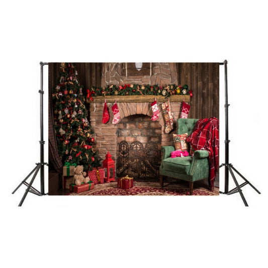 2.1m x 1.5m 3D Christmas Fireplace Studio Background Cloth - Camera Accessories by buy2fix | Online Shopping UK | buy2fix