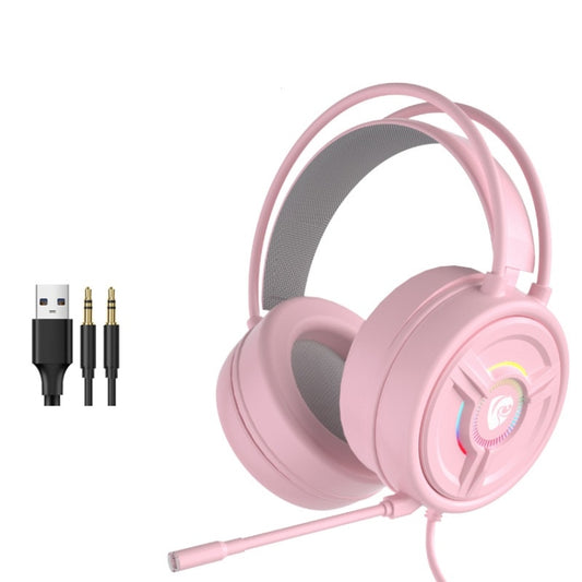 PANTSAN PSH-200 Wired Gaming Headset with Microphone, Colour: 3.5mm Pink - Multimedia Headset by PANTSAN | Online Shopping UK | buy2fix